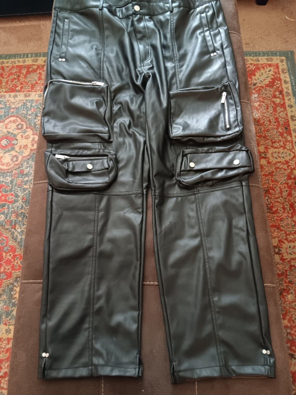 Men's Plus Size Black Leather Like Pants 3X Great Condition